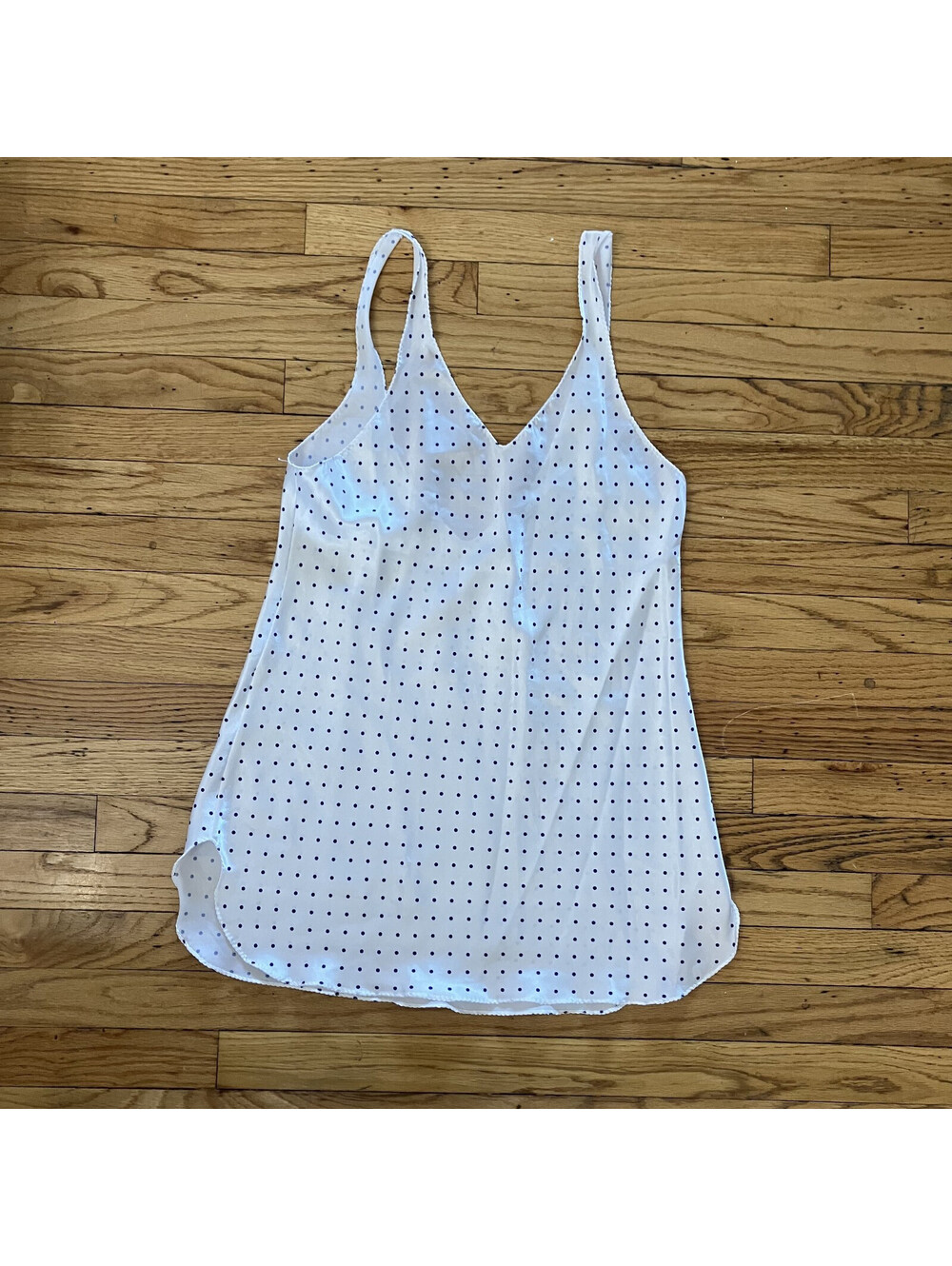 American Vintage 90s Val Mode Lingerie Slip Dress Nightie Polka Dot Sz S
